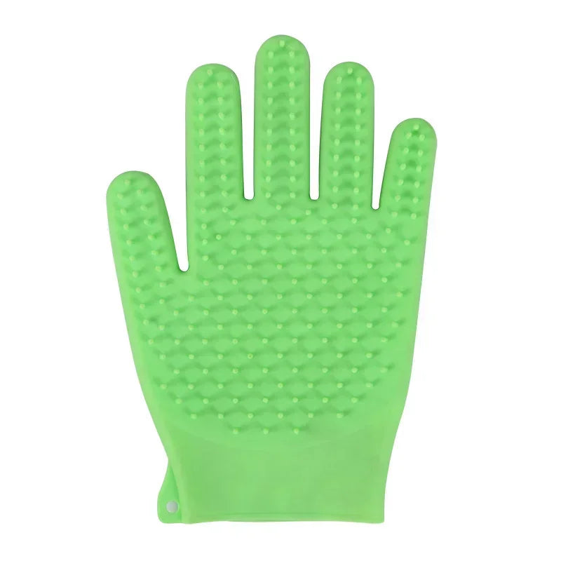 Double Sided Silicone Gloves For Massage, Clean, Groom-All In One