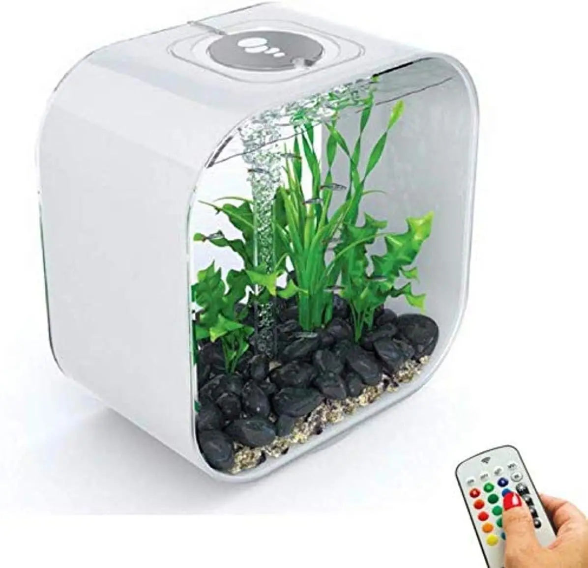 4-Gallon Aquarium With Multi-Color Remote-Controlled LED For Desktop