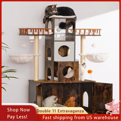 Heavy duty-Modern Cat Condo Furniture for Large Cats up to 20 lbs