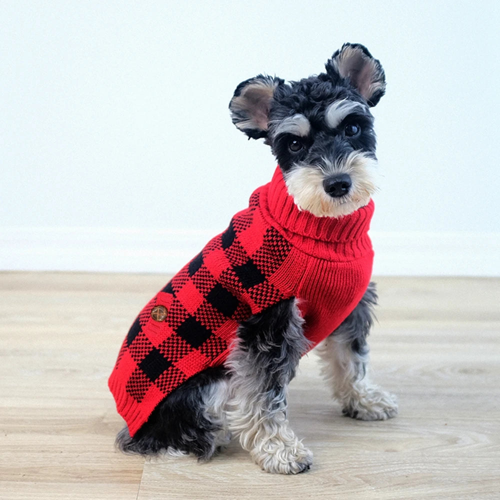 Christmas Turtleneck Knitted Sweatshirt For Small Dogs & Cats