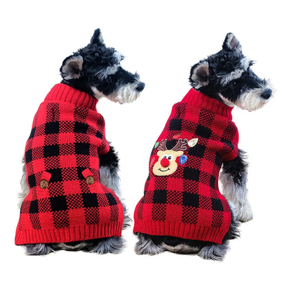 Christmas Turtleneck Knitted Sweatshirt For Small Dogs & Cats