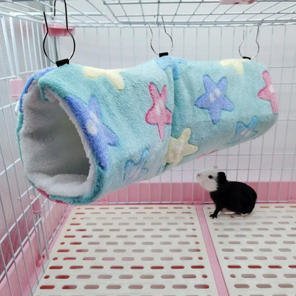 Ultra-Soft Plush & Warm Tunnel Nest For Hamster, Sugar Glider, Guinea pig, or Any Other Small Animal