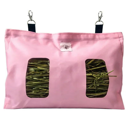 Keep Clean, Fresh And Mess-Free With Waterproof Hay Feeder Bag For Happy Small Pets