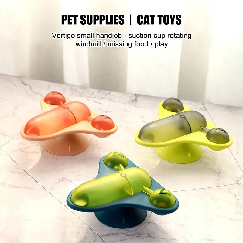The Interactive Flying Chair Cat Toy With Eye-Spinning Fun And Food Surprise