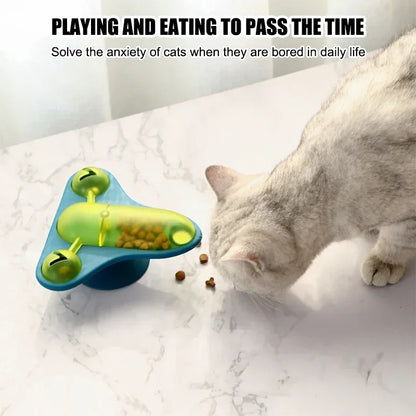 The Interactive Flying Chair Cat Toy With Eye-Spinning Fun And Food Surprise