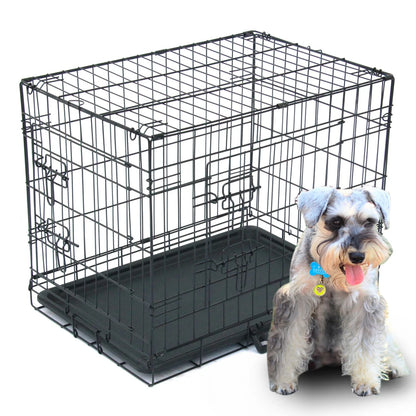 24" Folding Steel Crate Or Playpen Wire Metal For Dogs Under 30Lbs