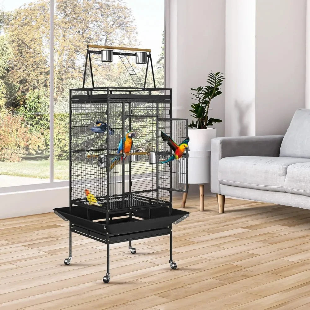 Bird Cage for African Grey Small Quaker Parrot, Parrot, Sun Parrot, Green Cheeked Cone, Dove, Bukit Lovebird