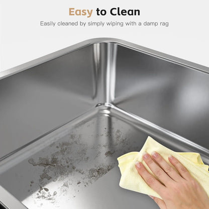 Stainless Steel Easy Clean X-Large Cat Litter Box With High Side