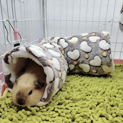 Ultra-Soft Plush & Warm Tunnel Nest For Hamster, Sugar Glider, Guinea pig, or Any Other Small Animal