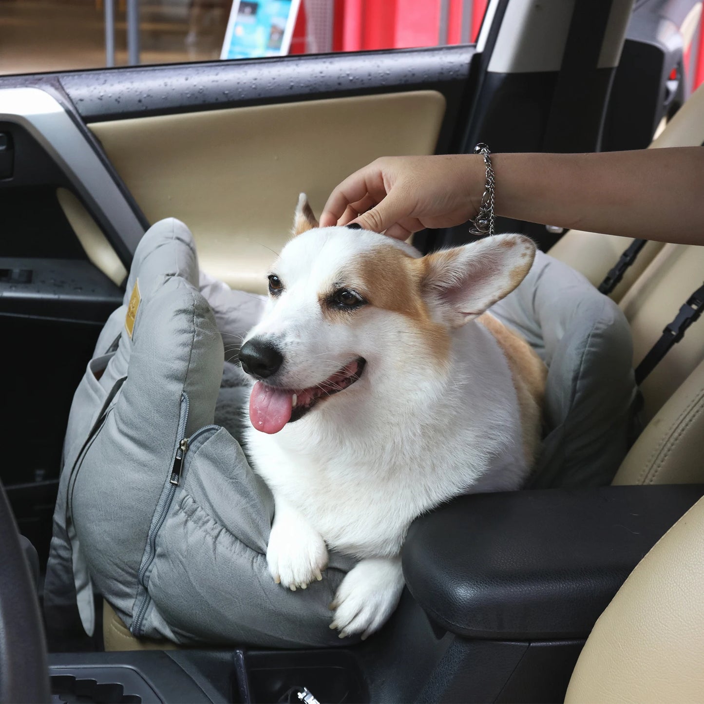 Car Seat with Safety Belt Cushion Washable Travel Mattress for Dog and Cat