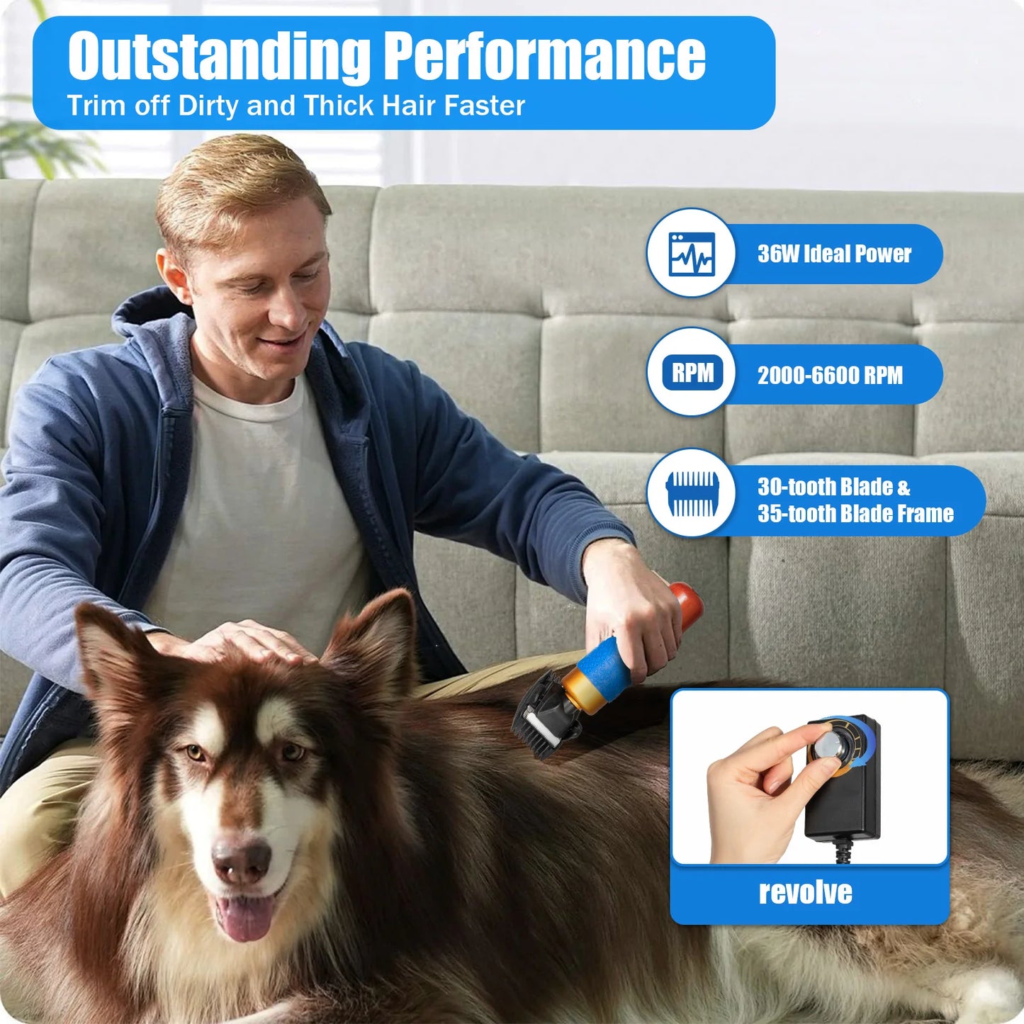 Electric Clipper Grooming for Dogs&Cats