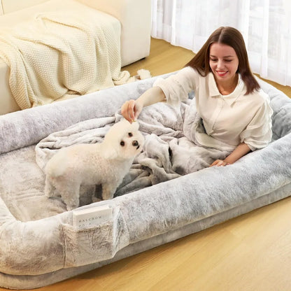 Human Dog Bed 71" Long, Removable Cover, Washable, Waterproof, Orthopedic Design