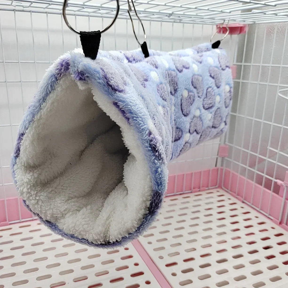 Ultra-Soft Plush & Warm Tunnel Nest For Hamster, Sugar Glider, Guinea pig, or Any Other Small Animal